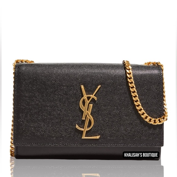 YSL Saint Laurent KATE SMALL CHAIN BAG IN GRAIN DE POUDRE LEATHER! MSRP$2,268 - Picture 4 of 16